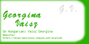 georgina vaisz business card